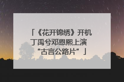 《花开锦绣》开机 丁禹兮邓恩熙上演“古言公路片”
