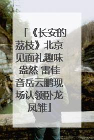 《长安的荔枝》北京见面礼趣味盎然 雷佳音岳云鹏现场认领卧龙凤雏