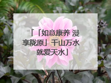 「如意康养 漫享陇原」千山万水 就爱天水
