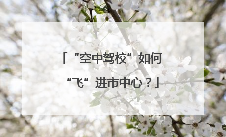 “空中驾校”如何“飞”进市中心？