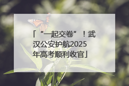 “一起交卷”！武汉公安护航2025年高考顺利收官