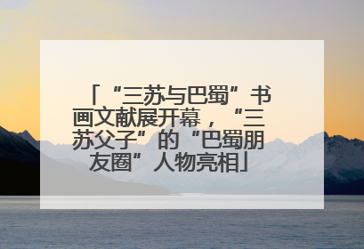 “三苏与巴蜀”书画文献展开幕，“三苏父子”的“巴蜀朋友圈”人物亮相