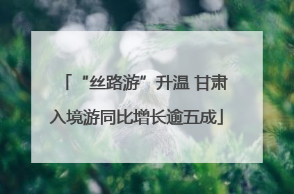 “丝路游”升温 甘肃入境游同比增长逾五成