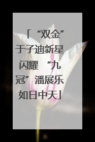 “双金”于子迪新星闪耀 “九冠”潘展乐如日中天