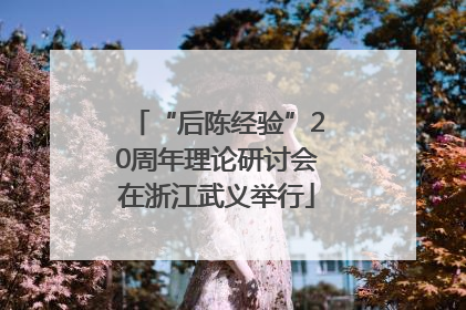 “后陈经验”20周年理论研讨会在浙江武义举行