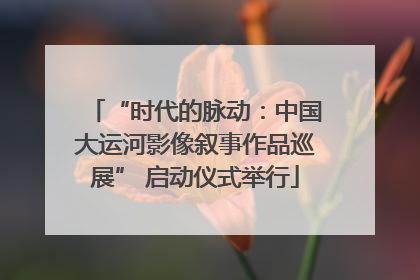 “时代的脉动：中国大运河影像叙事作品巡展” 启动仪式举行