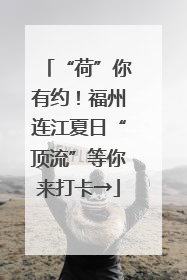 “荷”你有约！福州连江夏日“顶流”等你来打卡→
