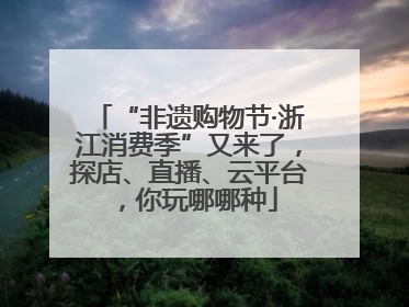 “非遗购物节·浙江消费季”又来了，探店、直播、云平台，你玩哪哪种