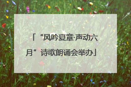 “风吟夏章·声动六月”诗歌朗诵会举办