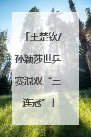 王楚钦/孙颖莎世乒赛混双“三连冠”