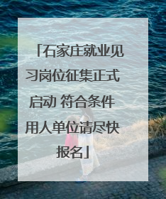 石家庄就业见习岗位征集正式启动 符合条件用人单位请尽快报名