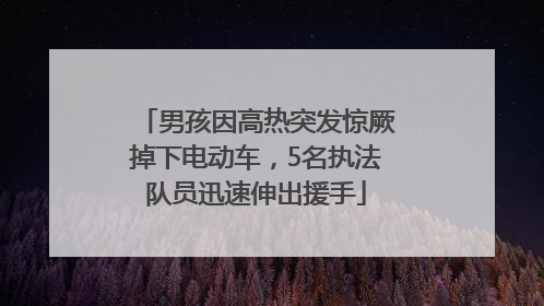 男孩因高热突发惊厥掉下电动车，5名执法队员迅速伸出援手