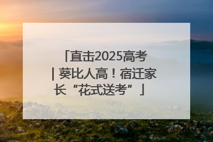 直击2025高考｜葵比人高！宿迁家长“花式送考”