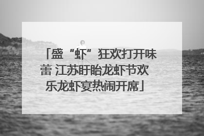 盛“虾”狂欢打开味蕾 江苏盱眙龙虾节欢乐龙虾宴热闹开席