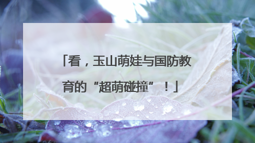 看，玉山萌娃与国防教育的“超萌碰撞”！