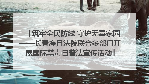 筑牢全民防线 守护无毒家园——长春净月法院联合多部门开展国际禁毒日普法宣传活动