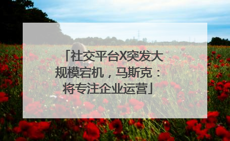社交平台X突发大规模宕机，马斯克：将专注企业运营