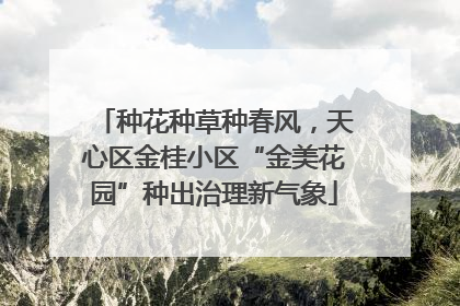 种花种草种春风，天心区金桂小区“金美花园”种出治理新气象