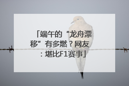 端午的“龙舟漂移”有多燃？网友：堪比F1赛事