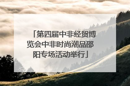 第四届中非经贸博览会中非时尚潮品邵阳专场活动举行