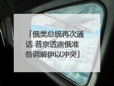 俄美总统再次通话 普京透露俄准备调解伊以冲突
