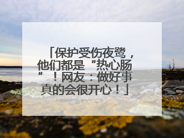 保护受伤夜鹭，他们都是“热心肠”！网友：做好事真的会很开心！