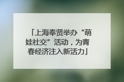 上海奉贤举办“萌娃社交”活动，为青春经济注入新活力