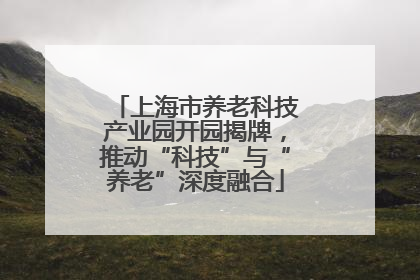 上海市养老科技产业园开园揭牌，推动“科技”与“养老”深度融合