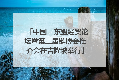 中国—东盟经贸论坛暨第三届链博会推介会在吉隆坡举行