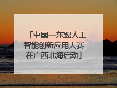 中国—东盟人工智能创新应用大赛在广西北海启动