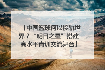 中国篮球何以接轨世界？“明日之星”搭建高水平青训交流舞台