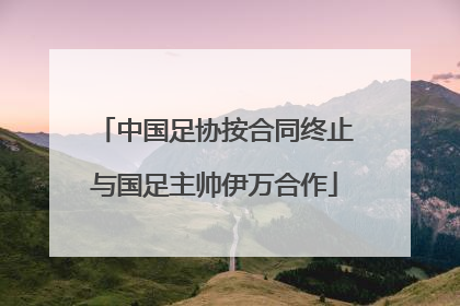 中国足协按合同终止与国足主帅伊万合作
