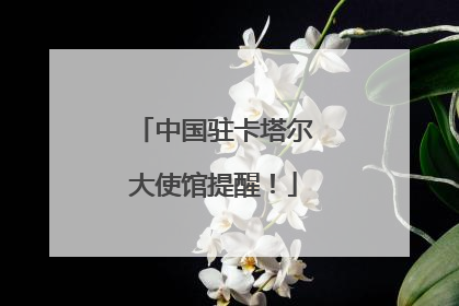 中国驻卡塔尔大使馆提醒！