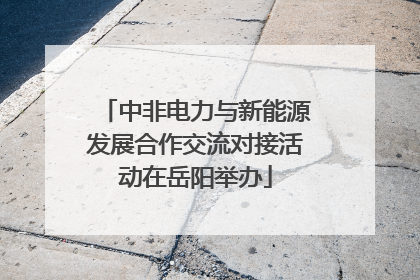 中非电力与新能源发展合作交流对接活动在岳阳举办