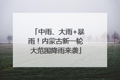 中雨、大雨+暴雨！内蒙古新一轮大范围降雨来袭