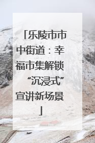 乐陵市市中街道：幸福市集解锁“沉浸式”宣讲新场景