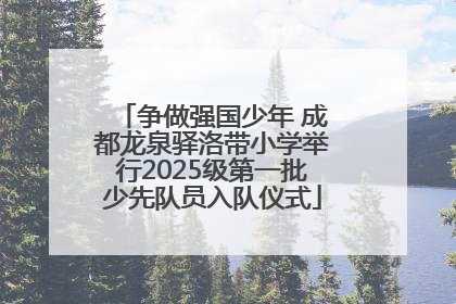争做强国少年 成都龙泉驿洛带小学举行2025级第一批少先队员入队仪式