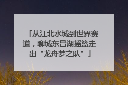 从江北水城到世界赛道，聊城东昌湖摇篮走出“龙舟梦之队”