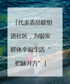 代表委员联组进社区，为银发群体幸福生活“把脉开方”