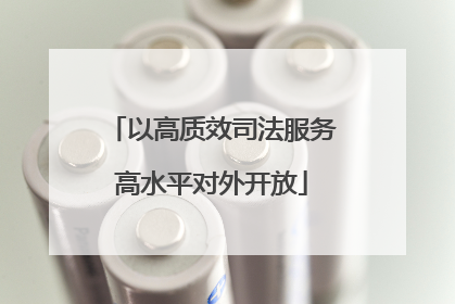 以高质效司法服务高水平对外开放