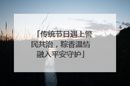 传统节日遇上警民共治，粽香温情融入平安守护