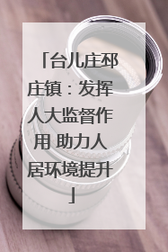 台儿庄邳庄镇：发挥人大监督作用 助力人居环境提升