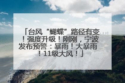 台风“蝴蝶”路径有变！强度升级！刚刚，宁波发布预警：暴雨！大暴雨！11级大风！