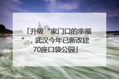 升级“家门口的幸福”，武汉今年已新改建70座口袋公园