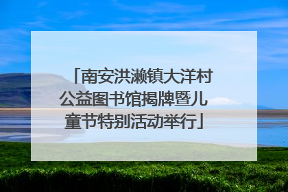南安洪濑镇大洋村公益图书馆揭牌暨儿童节特别活动举行
