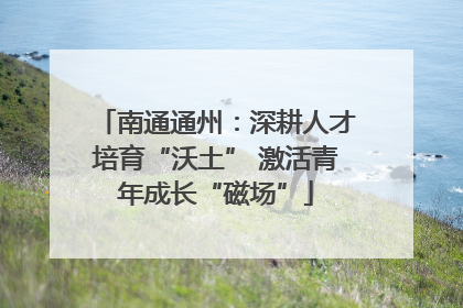 南通通州：深耕人才培育“沃土” 激活青年成长“磁场”