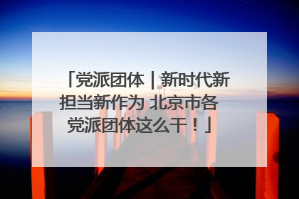 党派团体｜新时代新担当新作为 北京市各党派团体这么干！