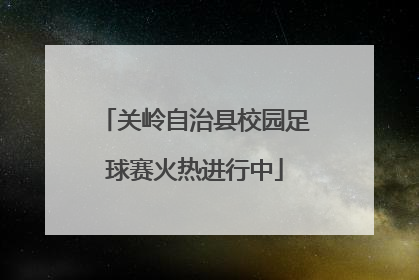 关岭自治县校园足球赛火热进行中
