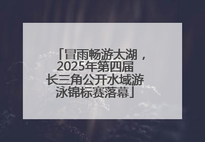 冒雨畅游太湖，2025年第四届长三角公开水域游泳锦标赛落幕