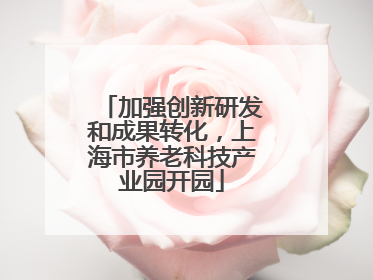 加强创新研发和成果转化，上海市养老科技产业园开园